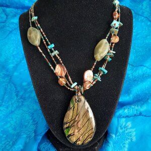Ethel & Myrtle Art Glass Necklace